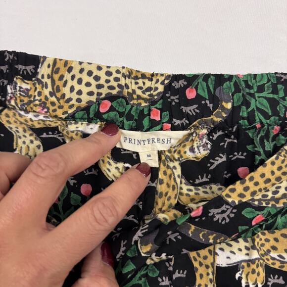 PrintFresh Medium Eco Satin Sweet Dreams Shorts Bagheera Ink Black PJ Shorts - Picture 3 of 8